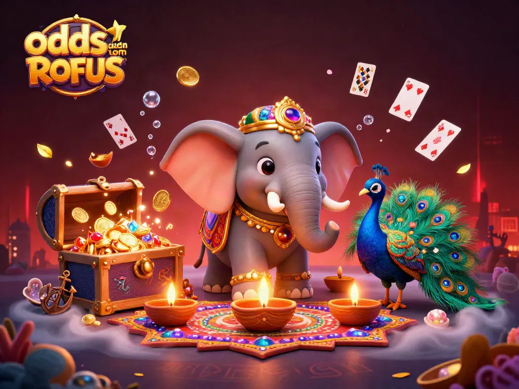 Experience odds uden om ROFUS with the lively energy of this colorful casino-themed illustration.