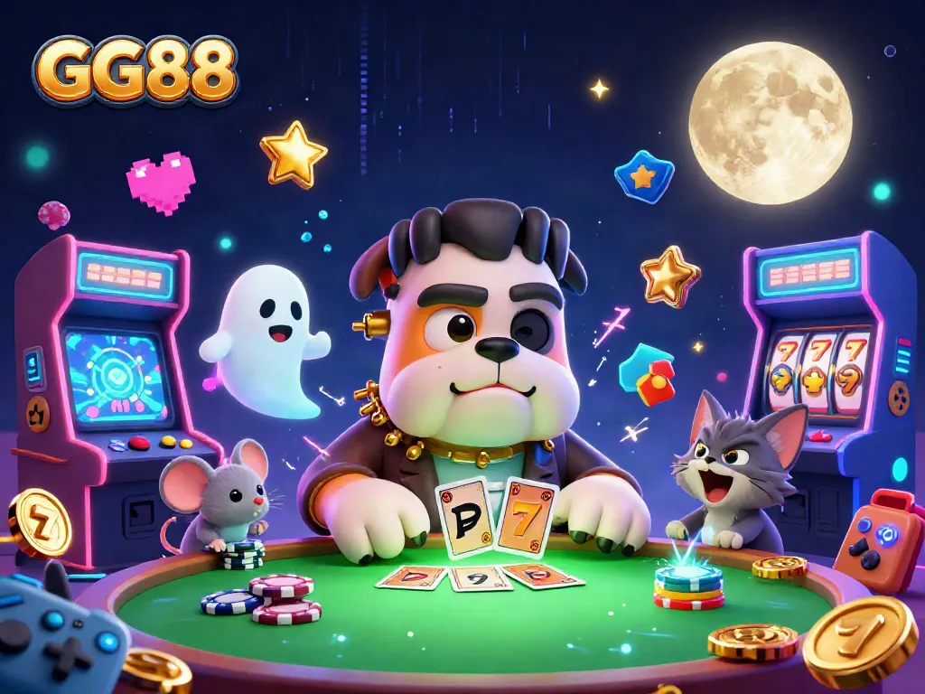 GG88 showcases a thrilling casino game scene with vibrant characters and dynamic gaming elements.