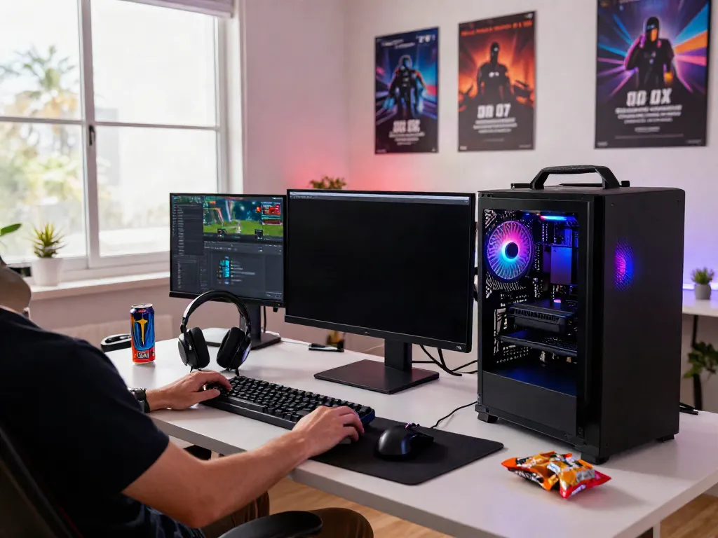 Experience seamless rokok88 login in a vibrant gaming workspace filled with technology and energy.