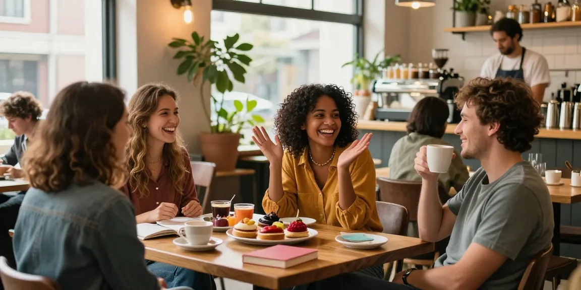 Friends sharing stories over coffee, showcasing crush on relationships and connection.