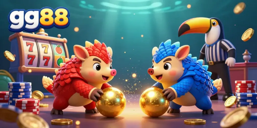 Watch gg88's exciting pachinko game featuring rival pangolins in 3D action!