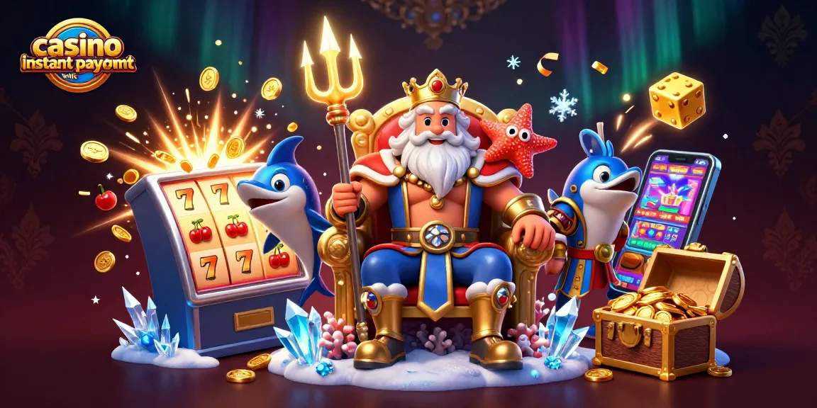 Win big at a casino with instant payout featuring dynamic gaming elements.