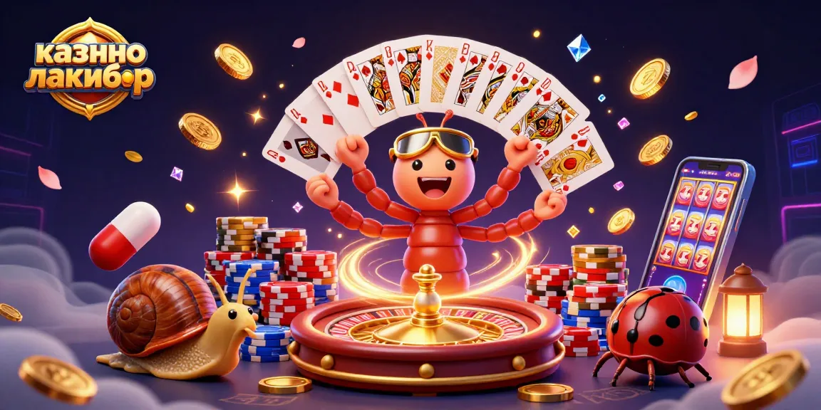 Engaging casino scene showcasing казино лакибир with a cartoon dealer and dynamic gaming elements