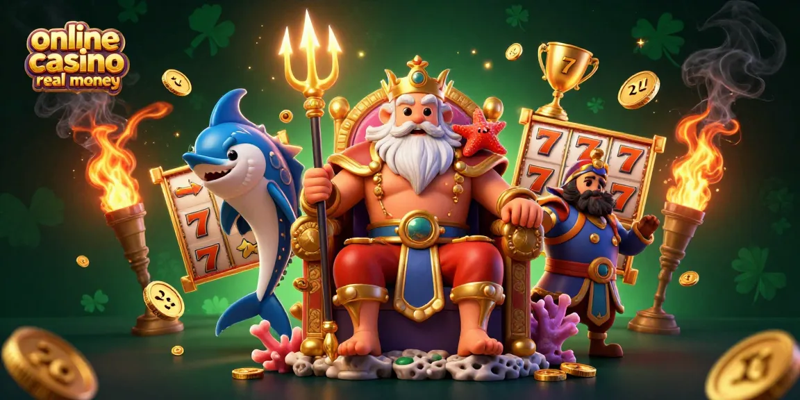 Experience the thrill with online casino real money in this vibrant 3D casino scene.